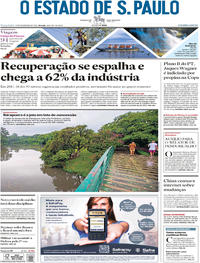 Capa do jornal Estadão 27/02/2018