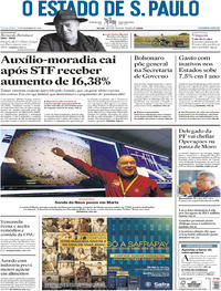 Capa do jornal Estadão 27/11/2018