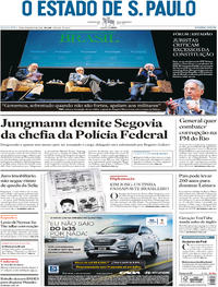 Capa do jornal Estadão 28/02/2018