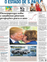 Capa do jornal Estadão 28/04/2018