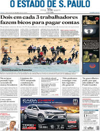 Capa do jornal Estadão 28/07/2018