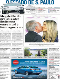 Capa do jornal Estadão 28/11/2018
