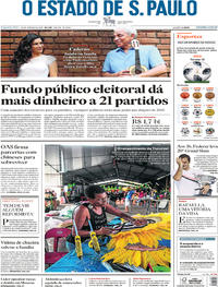 Capa do jornal Estadão 29/01/2018