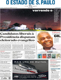 Capa do jornal Estadão 29/04/2018