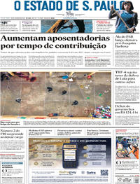 Capa do jornal Estadão 30/01/2018