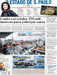Capa do jornal Estadão 30/04/2018