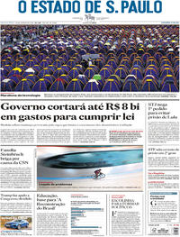 Capa do jornal Estadão 31/01/2018