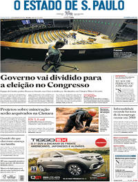 Capa do jornal Estadão 01/02/2019