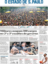 Capa do jornal Estadão 03/03/2019