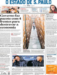 Capa do jornal Estadão 03/04/2019