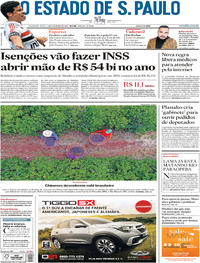 Capa do jornal Estadão 04/02/2019