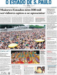 Capa do jornal Estadão 04/03/2019