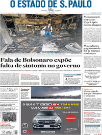 Capa do jornal Estadão 05/01/2019