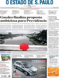 Capa do jornal Estadão 05/02/2019
