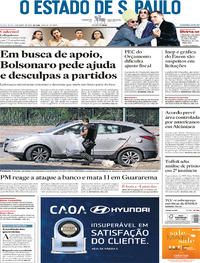 Capa do jornal Estadão 05/04/2019