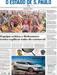Capa do jornal Estadão 07/03/2019