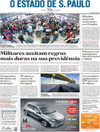 Capa do jornal Estadão 08/02/2019