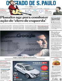 Capa do jornal Estadão 10/02/2019