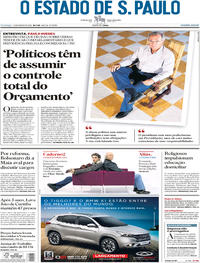 Capa do jornal Estadão 10/03/2019