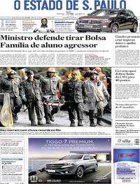 Capa do jornal Estadão 10/04/2019