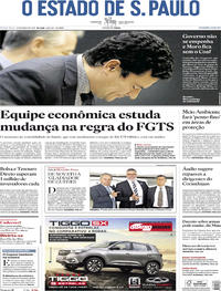 Capa do jornal Estadão 10/05/2019