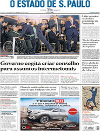 Capa do jornal Estadão 12/01/2019