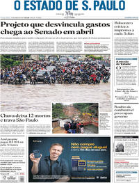 Capa do jornal Estadão 12/03/2019