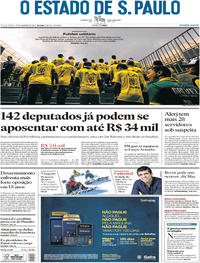 Capa do jornal Estadão 15/01/2019