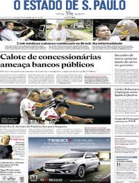 Capa do jornal Estadão 15/04/2019