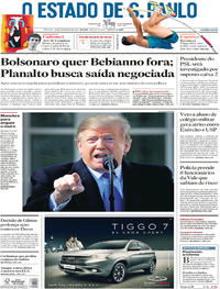 Capa do jornal Estadão 16/02/2019
