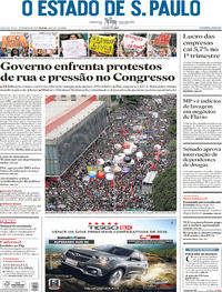 Capa do jornal Estadão 16/05/2019