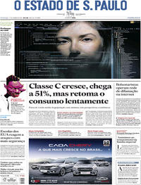 Capa do jornal Estadão 17/03/2019