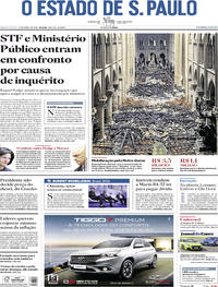 Capa do jornal Estadão 17/04/2019