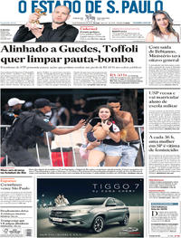 Capa do jornal Estadão 18/02/2019