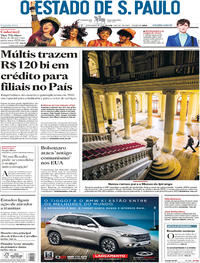 Capa do jornal Estadão 18/03/2019