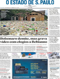 Capa do jornal Estadão 19/02/2019