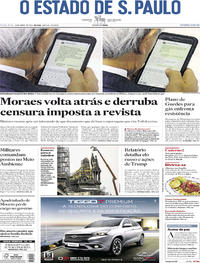 Capa do jornal Estadão 19/04/2019