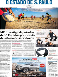 Capa do jornal Estadão 20/01/2019