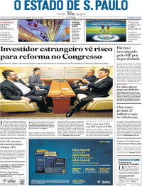 Capa do jornal Estadão 22/01/2019
