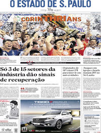 Capa do jornal Estadão 22/04/2019