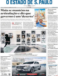 Capa do jornal Estadão 23/03/2019