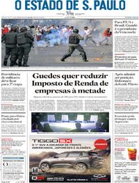 Capa do jornal Estadão 24/01/2019