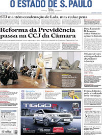 Capa do jornal Estadão 24/04/2019