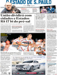 Capa do jornal Estadão 25/03/2019