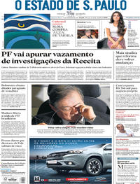 Capa do jornal Estadão 27/02/2019