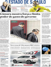 Capa do jornal Estadão 27/03/2019