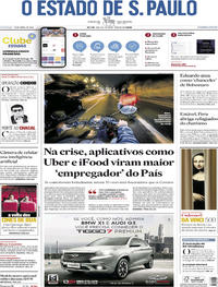 Capa do jornal Estadão 28/04/2019