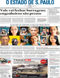 Capa do jornal Estadão 30/01/2019