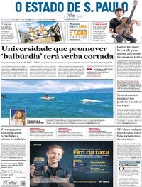 Capa do jornal Estadão 30/04/2019