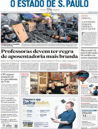 Capa do jornal Estadão 02/07/2019